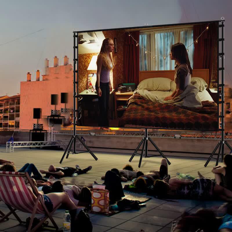 Portable Outdoor Projector Screen with Tripod Stand