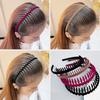 Washing Face Headband for Women Flocking Headband with Teeth Broken Hair Tidying Hair Pressing Non-slip Hairpin Headdress