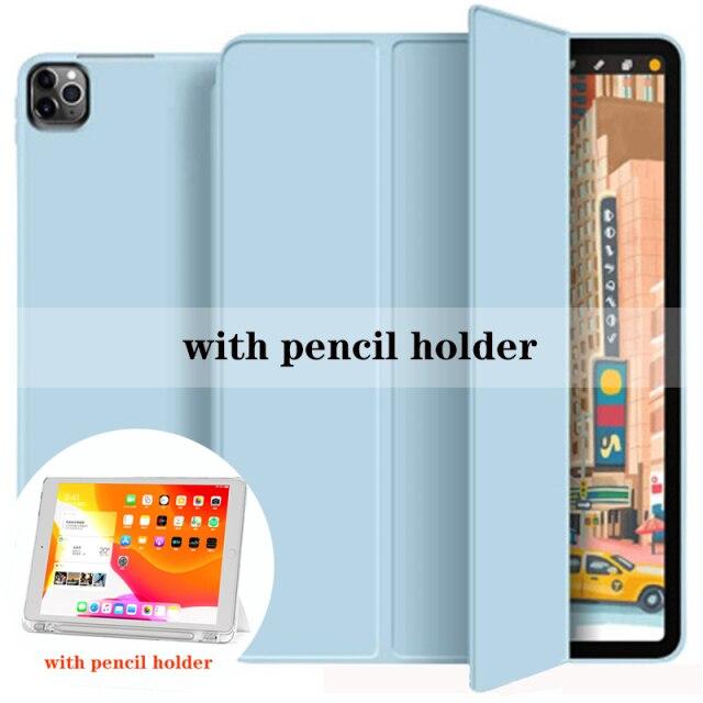 Чехол для iPad Pro 11 10,5 Air 3 Smart Cover 2019 iPad 10,2 8th 9,7 Mini 4 5 с подставкой для карандашей 5-го, 6-го поколения