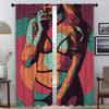 Абстрактные Сексуальные Девушки Перегородки Жалюзи Хэллоуин Украшение Оконная Занавеска для Комнаты 2 Панели Шторы Элегантные Комнатные Занавески Гостиная