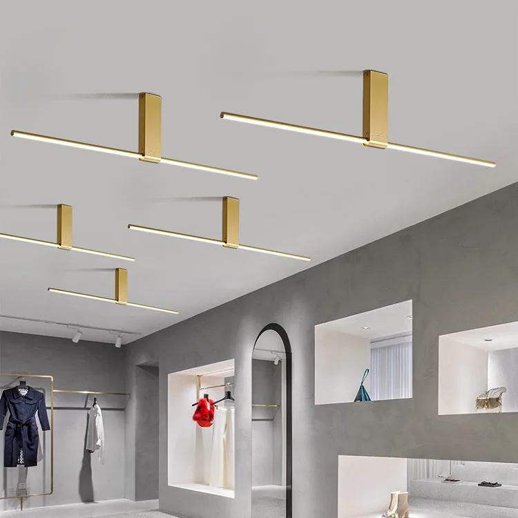 Nordic Simple Strip Ceiling Lamp Minimalism Creative Corridor Restaurant Ceiling Lights Спальня Магазин одежды Лампы