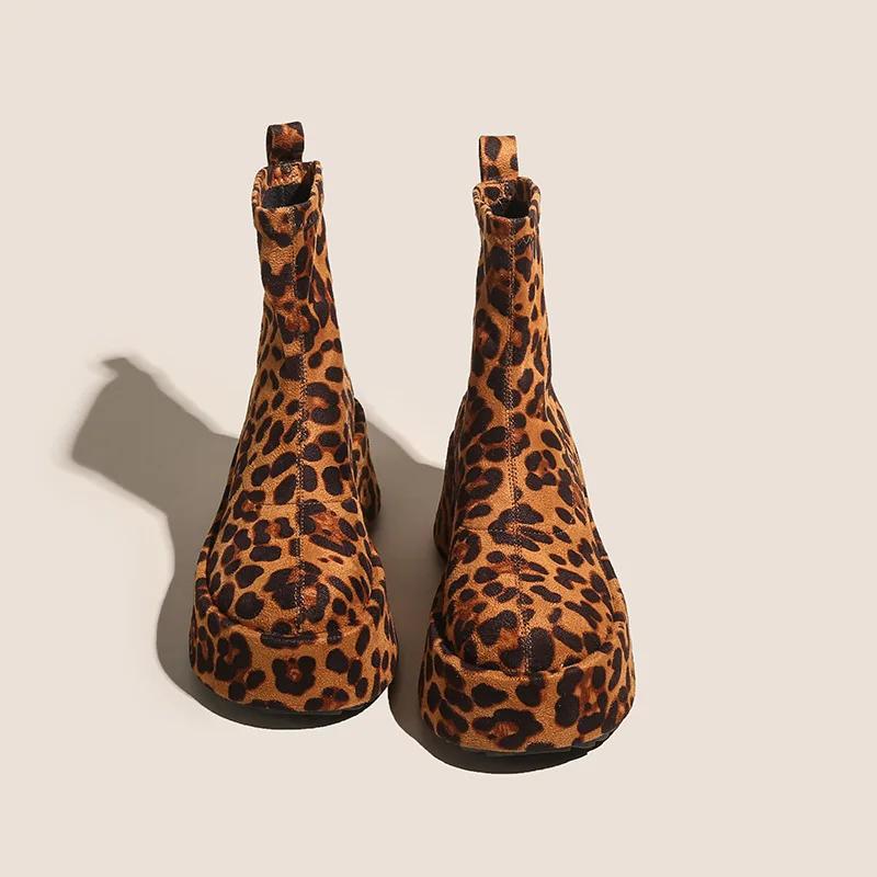 2024 New Women's Boots Luxury Suede Casual Ankle Boots Fashion Wedges Platform Boots for Women Comfort Elastic Boot Botas Mujer