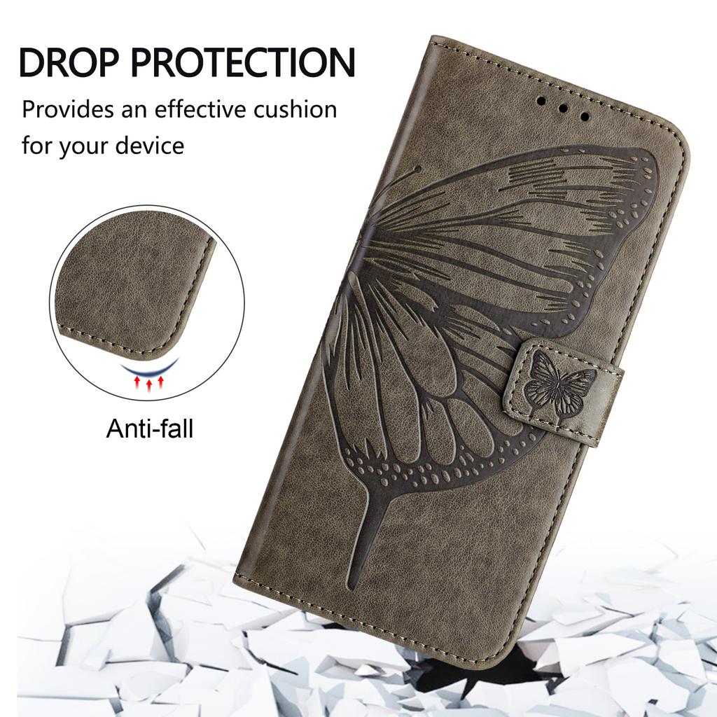 Butterfly Flowers PU Leather Case Kickstand Card Holder Slots TPU Shockproof Flip Cover For Vivo, Vivo Y70s Y15a V20 SE Y51 V21e Y21 Y20 Y35 Y55S...