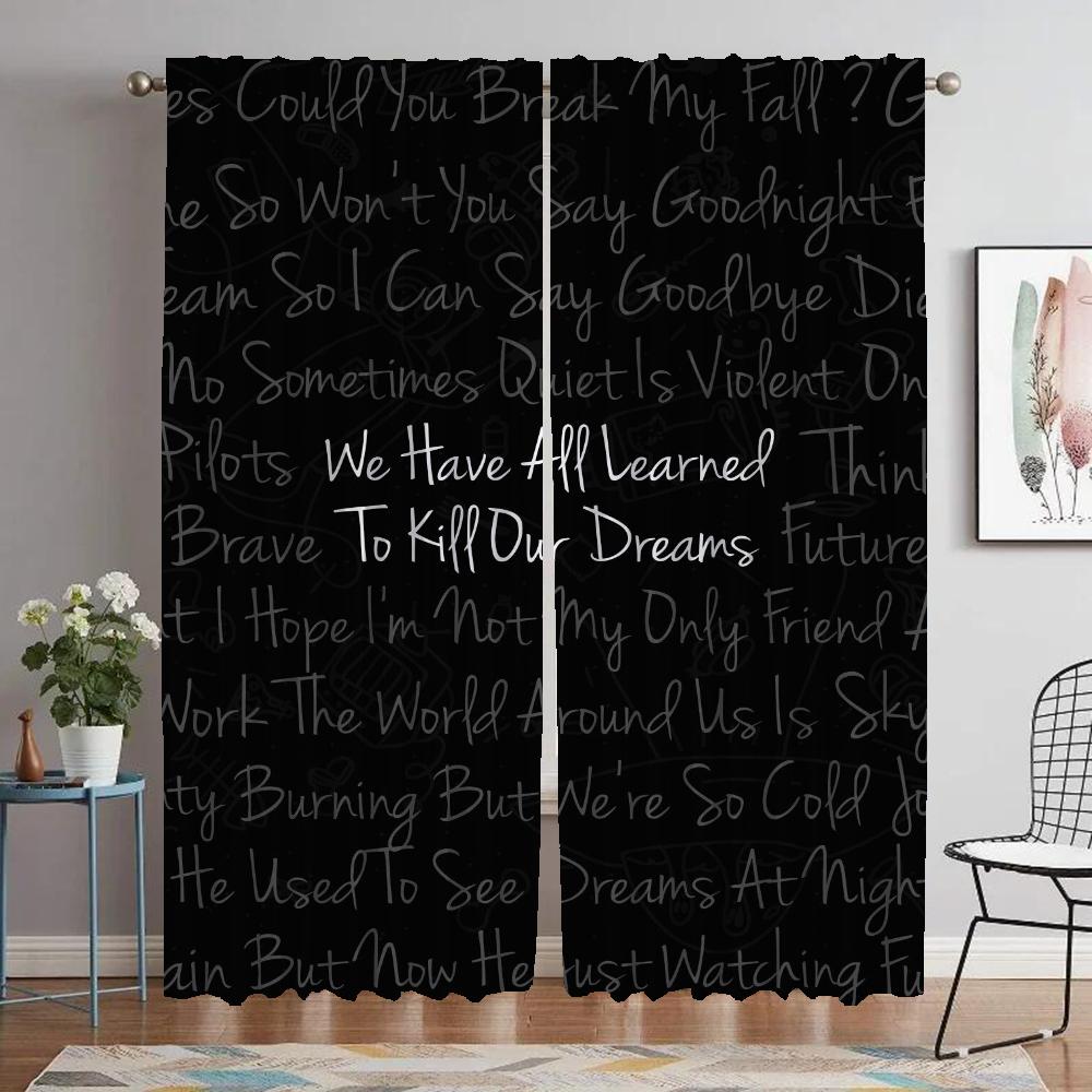 Twenty One Pilots Шторы для гостиной Шторы Тюль для спальни Затемняющие шторы 2 шт Перегородка Кухня Элегантный