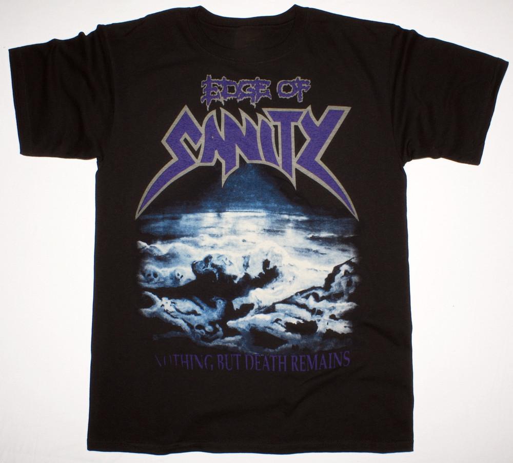 EDGE OF SANITY NOTHING BUT DEATH REMAINS T-Shirt Cotton Black S to 5XL BE948 Unisex T-Shirt