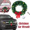 Блестящий рождественский венок для автомобиля, грузовика или праздничного украшения, светодиодный искусственный венок для передней решетки автомобиля, праздничные гирлянды Orna R0F9