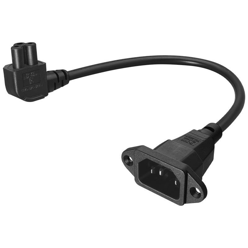 1 шт. Шнур питания IEC320 C14 на C5 (Угловые вилки 90 градусов) – Кабель с 3-контактным разъемом для серверных шкафов PDU (N1Hc)