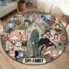 Ковер круглый Spy Family Ковер для гостиной, спальни, дивана, игровой комнаты Декор Нескользящий коврик для пола