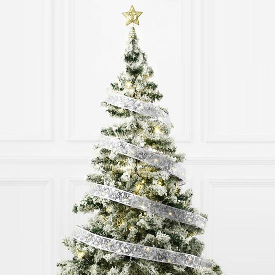 Christmas Tree Ribbon String Lights Battery Powered Fairy Lights Christmas Ribbon Bow Light for Indoor Outdoor Xmas Wedding New Year