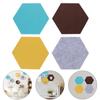 1Pc Cork Bulletin Board Felt Wall Sticker Memo Decor Hexagon Home Notice Pin 14X12CM Cloth Self-Adhesive Child