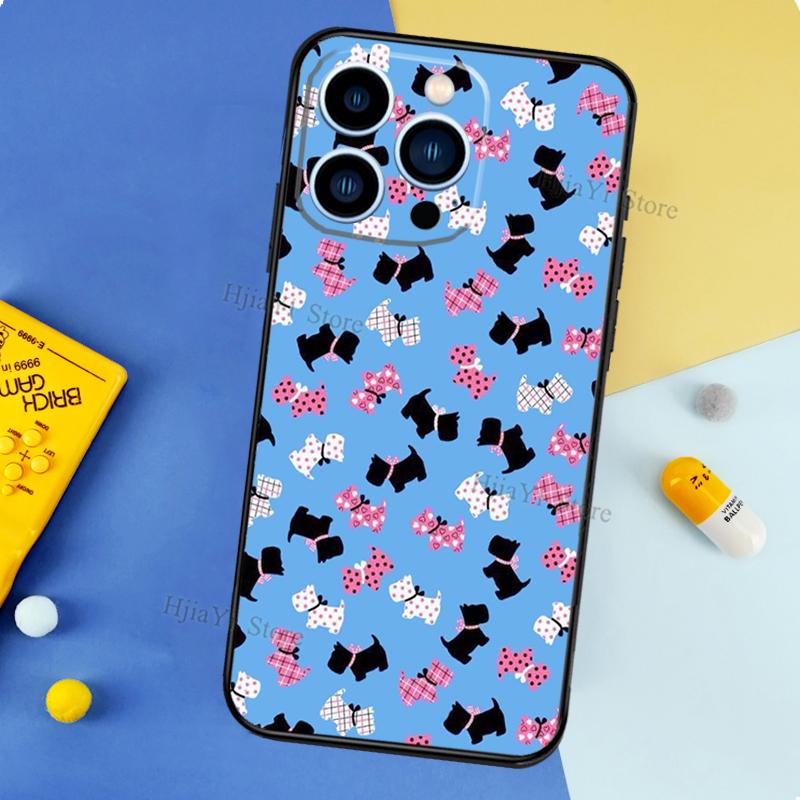 Scottish Terrier Dog Phone Case For iPhone 13 12 11 14 15 16 Pro Max Mini XS X XR Plus Soft Cover Case