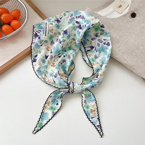Summer Retro Triangle Headscarf Korean Polka Dot Scarf Kawaii Triangle Scarf Spring Shawl Women's Scarf White Handkerchief NEW