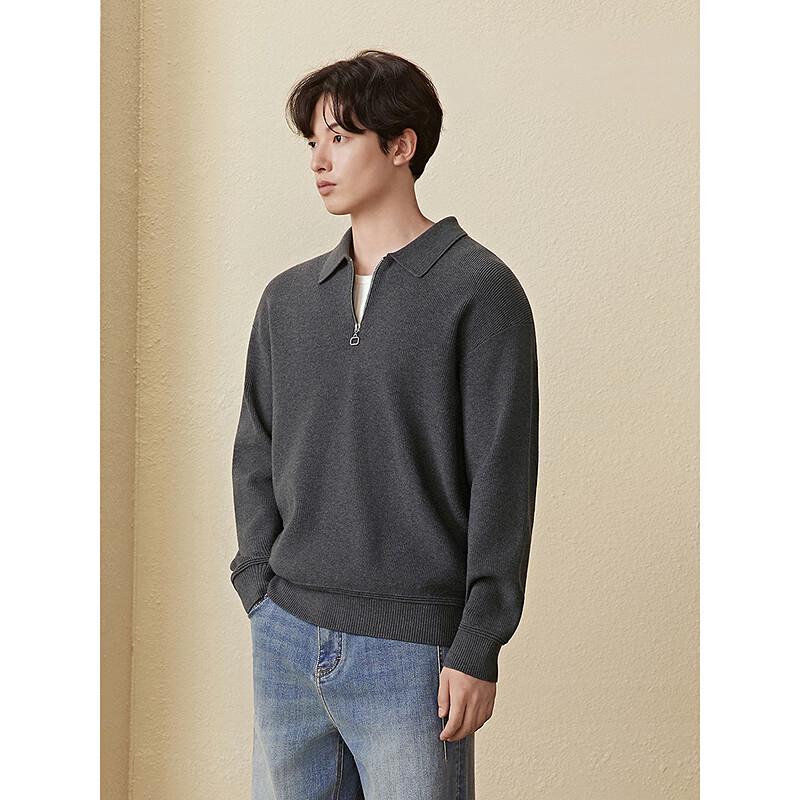 GXG Men's Half-Placket Polo Collar Knit Sweater