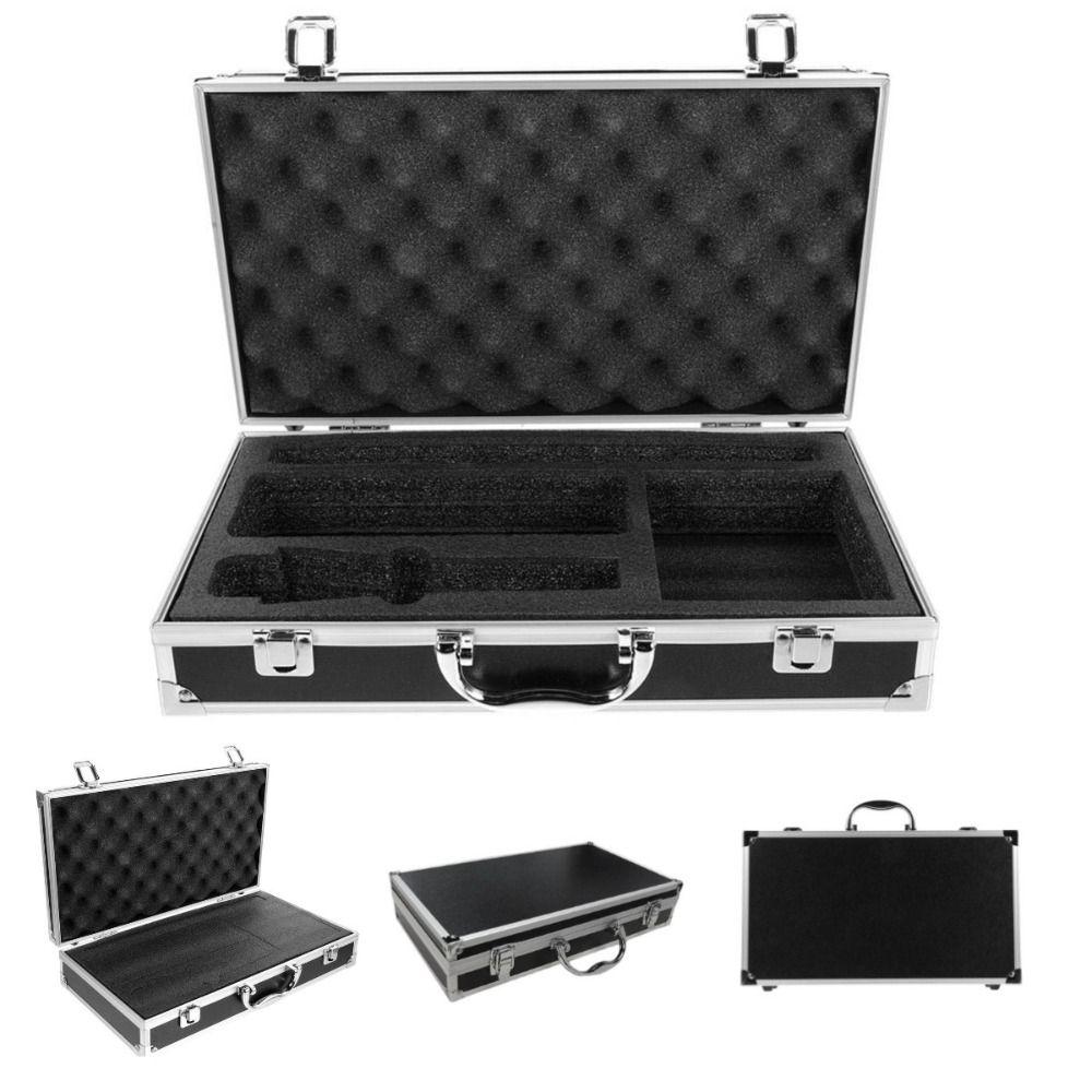 Sponge Compartment Microphone Carrying Case Portable Instrument Box Karaoke Storage Case Singing