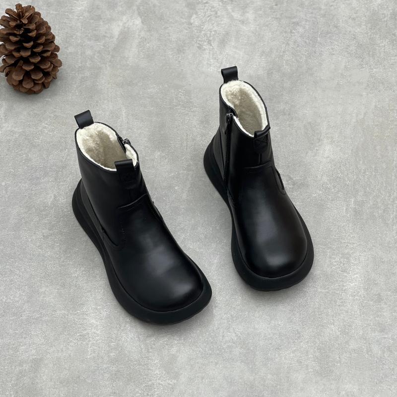 Новые ботильоны на толстой подошве, универсальные женские ботинки и туфли в стиле ретро с круглым носком и подошвой из губки