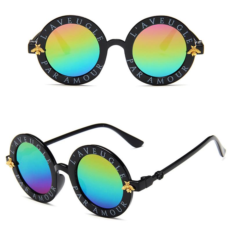 Винтажные популярные детские высококачественные детские горячая распродажа круглые солнцезащитные очки в стиле стимпанк очки Bee Oculos для мальчиков роскошные солнцезащитные очки для девочек уникальные