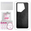 apgo Protective Skin Sticker for the Back Compatible with Tecno Camon 20 Pro , Wrap Film, Foil, Vinyl - Pattern Black Leather