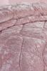 Ayzer Velvet Comforter Set 6pcs, Comforter 240x250, Sheet, Pillowcase 50x70, Double Size, Powder