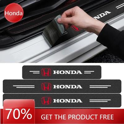 Подходит для автомобиля Новая Honda Накладка на порог автомобиля Углеродное волокно Защитная наклейка на порог Стайлинг Для Honda XR-V HR-V Envix Crider Xl1000 Xad