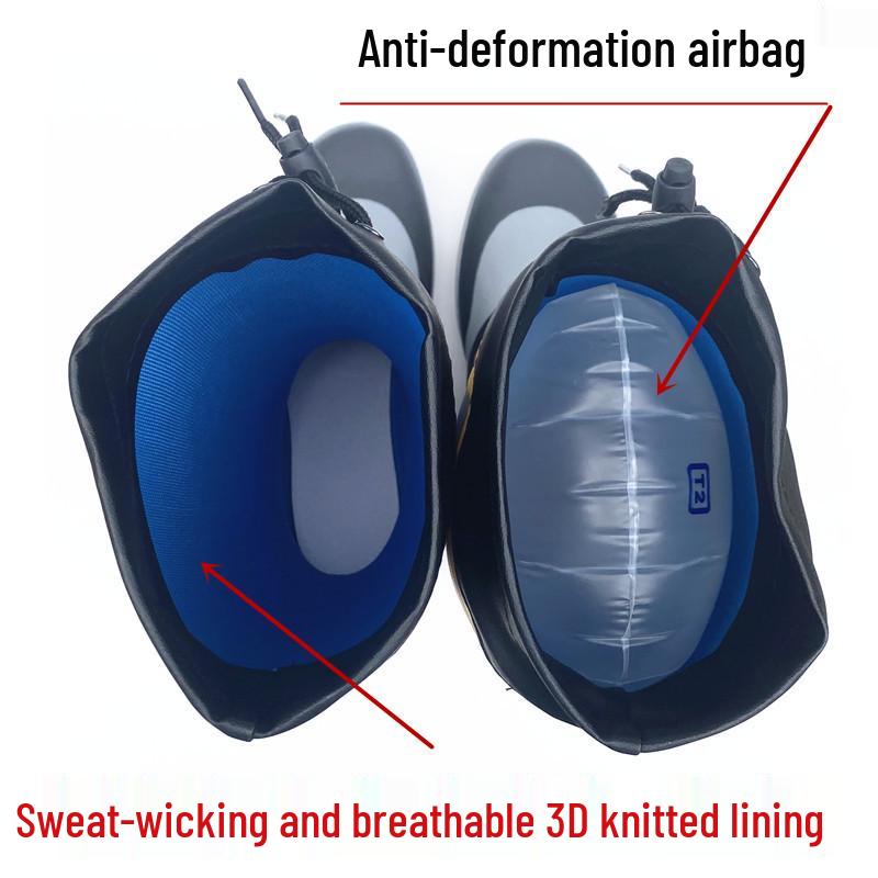 Мужские нескользящие высокие водонепроницаемые резиновые дождевые сапоги с металлическими гвоздями - Дышащая мода для рыбалки