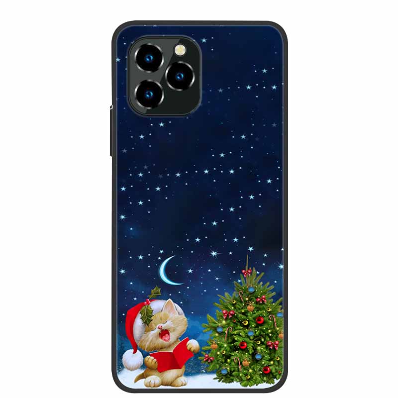 Phone Case For Oukitel C21 Pro Christmas Silicone TPU Soft Cover For Oukitel C21 Pro Coque Protector Bumper OukitelC21 Elk Funda