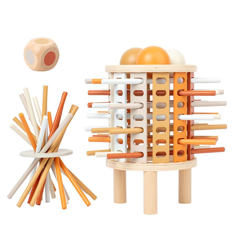 Wooden Strategy Game For Children With Dice And Family Party Activity
