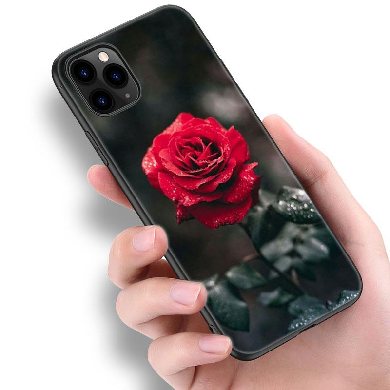 Чехол для телефона с цветами красной розы для iPhone Samsung Galaxy Redmi Xiaomi Oppo OnePlus Note SA 7 8 9 10 11 12 13 14 20 21 22 23 53 54 Pro Max Plus Ultra