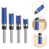 Router Bits 4pcs/Set 6.35mm Shank 6mm Acrylic Blue