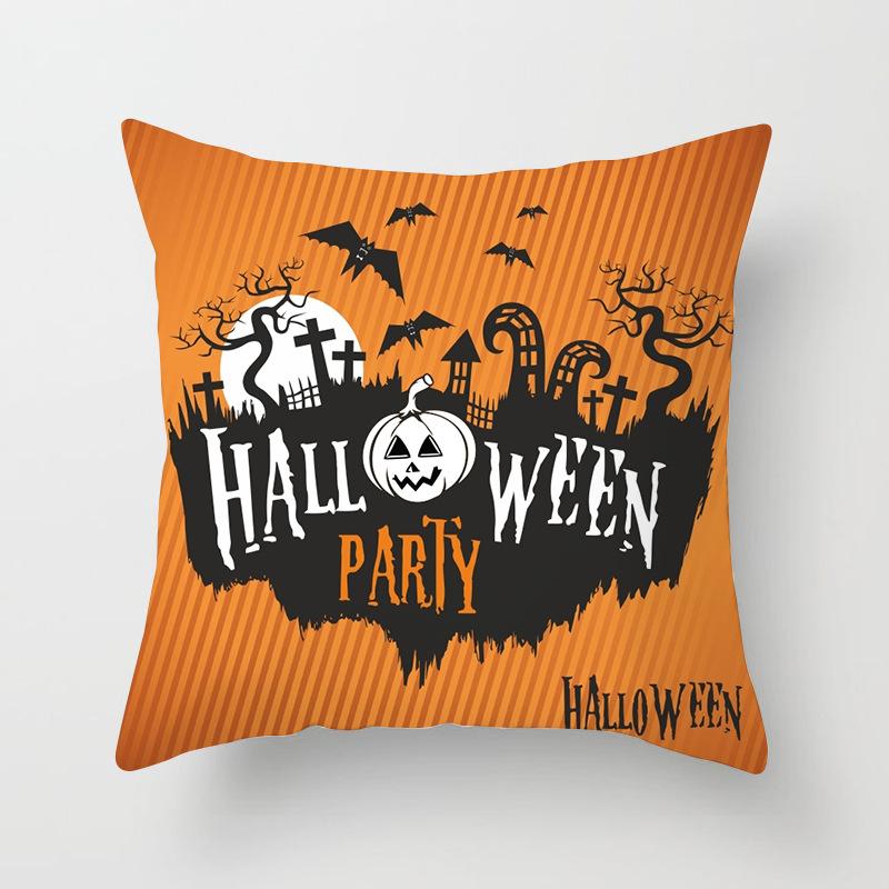 New Halloween Pumpkin Series Pillow Cover Festive Home Sand Release Art Pillow Cushion Cover