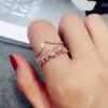 New Newly Bridal Wedding Bands Eternity Rings Silver Color/Rose Gold Color Brilliant CZ Luxury Jewelry Fashion Ring for Women