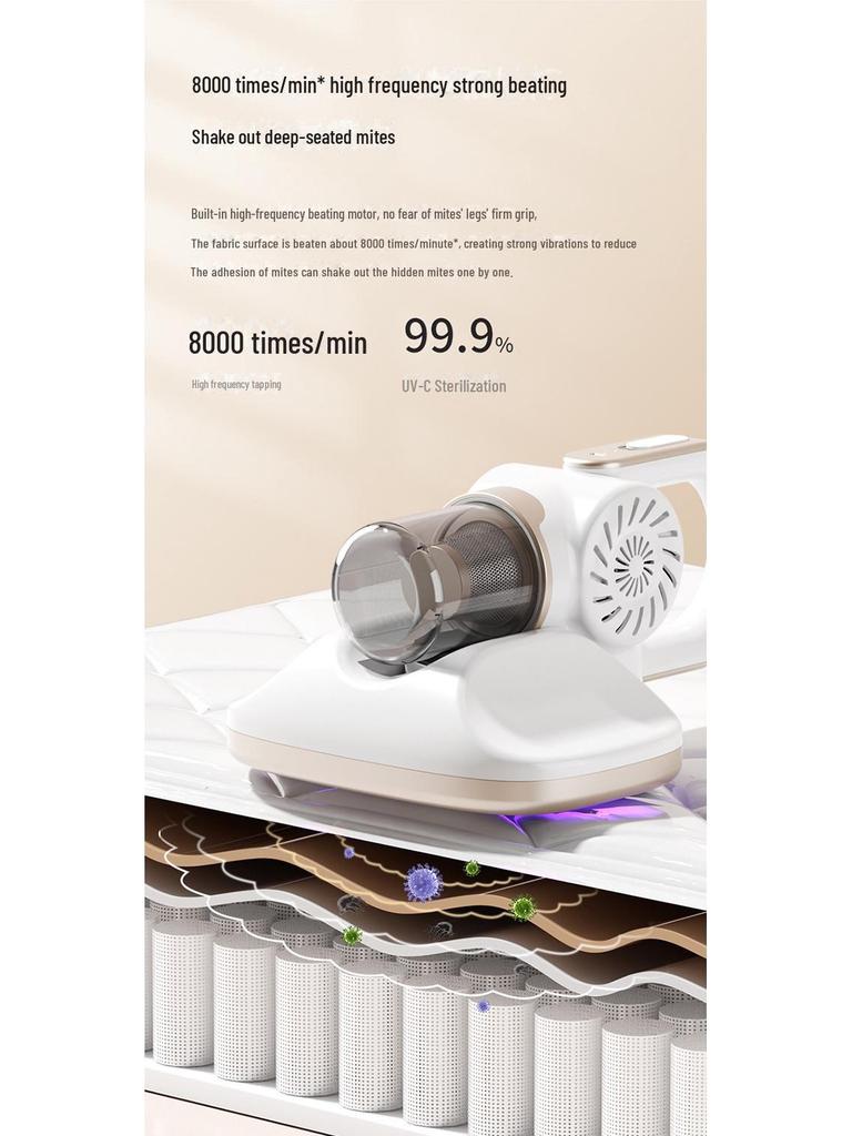 Беспроводной ручной пылесос 3 в 1 с УФ-удалением клещей для дома и автомобиля