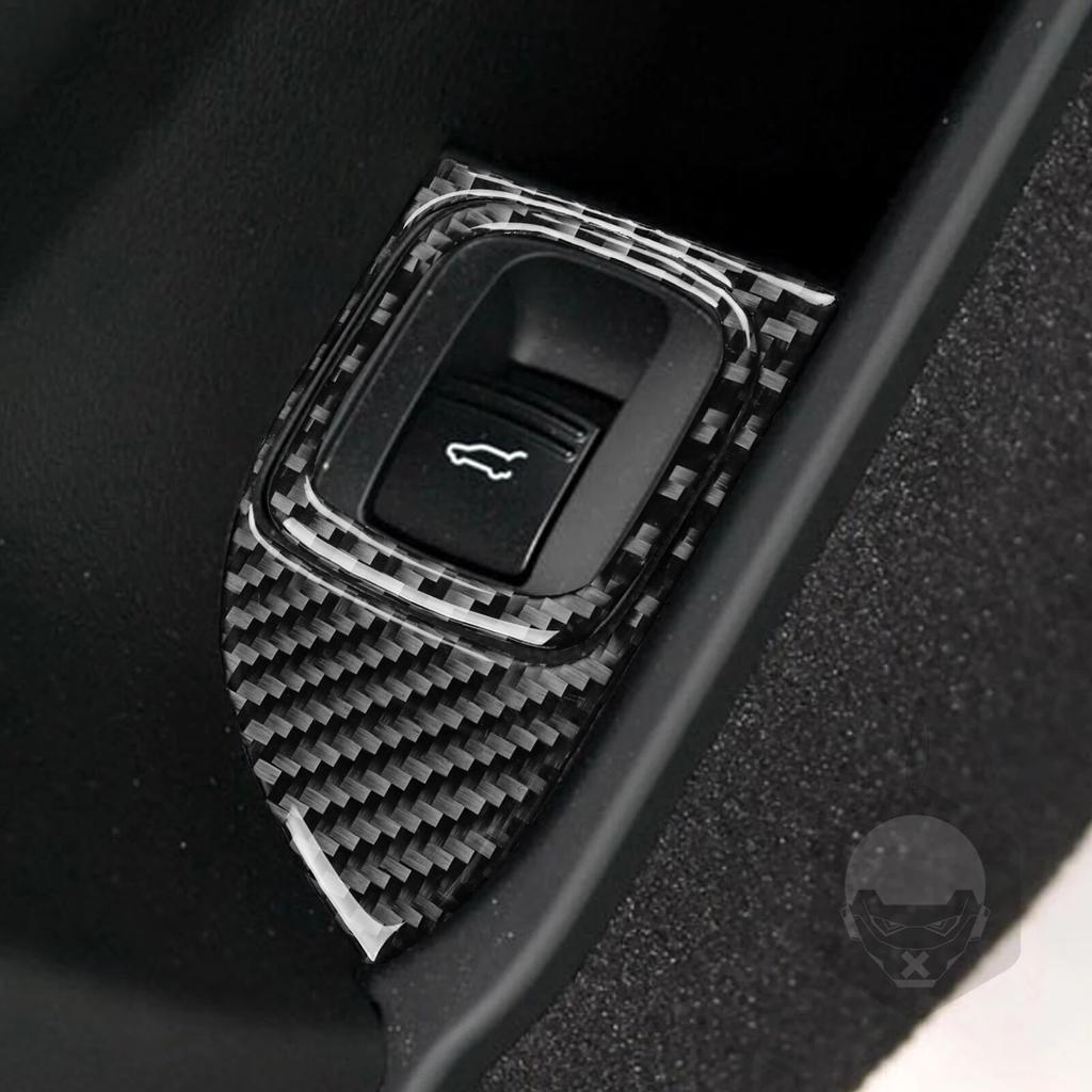 For Porsche Cayenn S GTS Turbo 2003-2010 Accessorie Carbon Fiber Interior Trunk Switch Trim Sticker Car Decoration