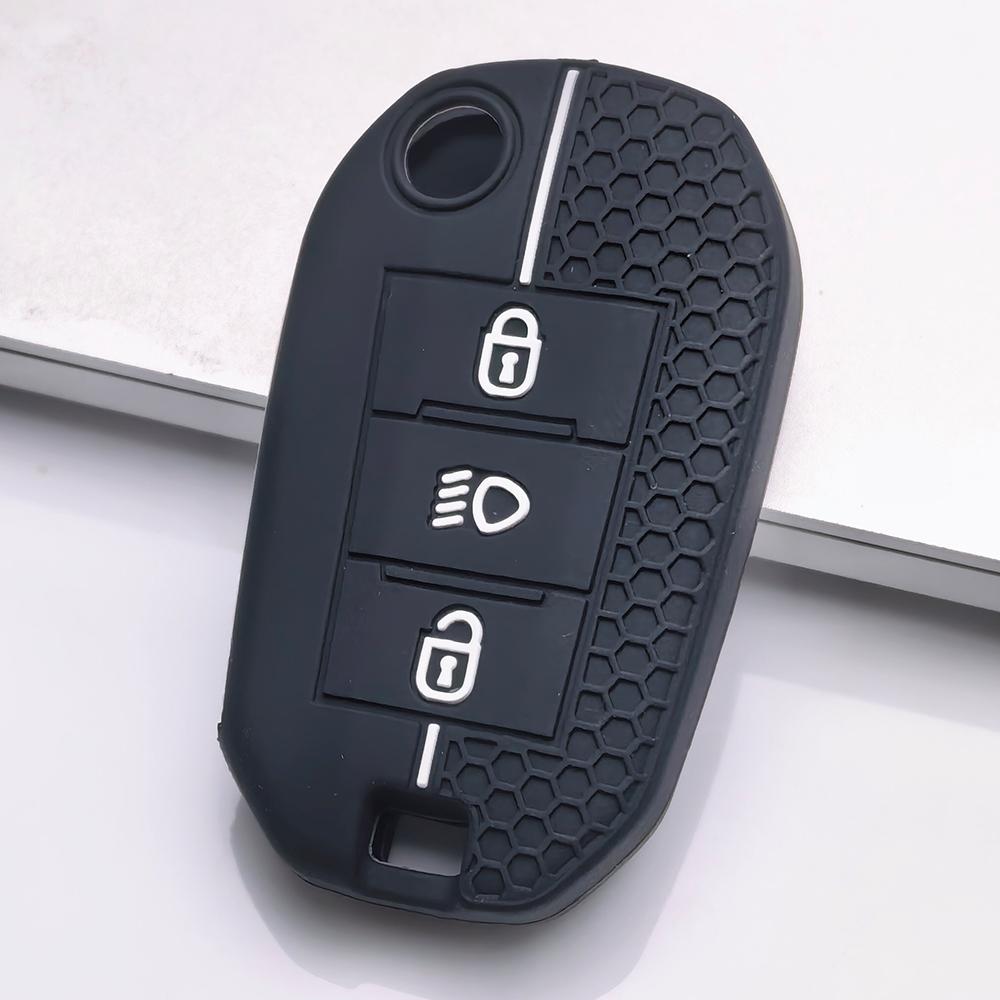 Key Fob Cover for Peugeot 3008 308 208 508 C4 Picasso Anti-Scratch Surface Shockproof Structure Soft Grip Texture Easy Install Design