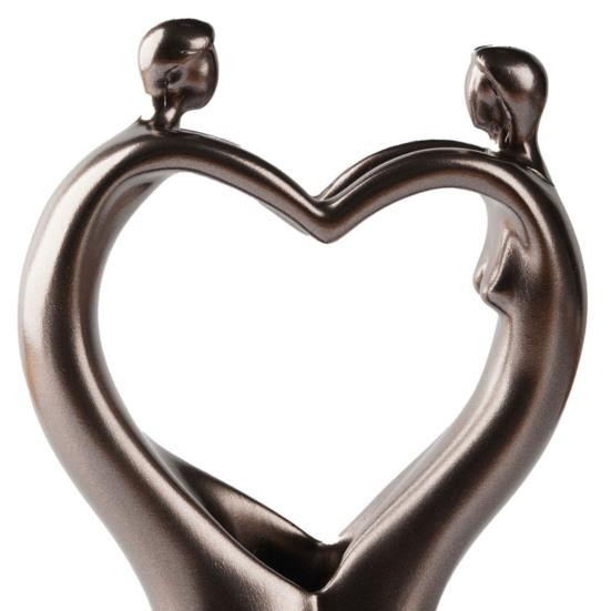 Абстрактная скульптура пары из смолы, держащаяся за руки, статуя влюбленной пары, статуэтка в виде сердца, романтический подарок для него, женщины, годовщины, девичника