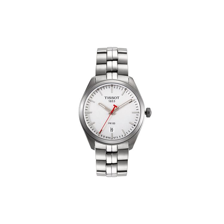 Tissot Коллекция PR100 Кварцевый механизм Водонепроницаемость 100 м Мужские часы Часы 39 мм Белый циферблат T101.410.11.031.01