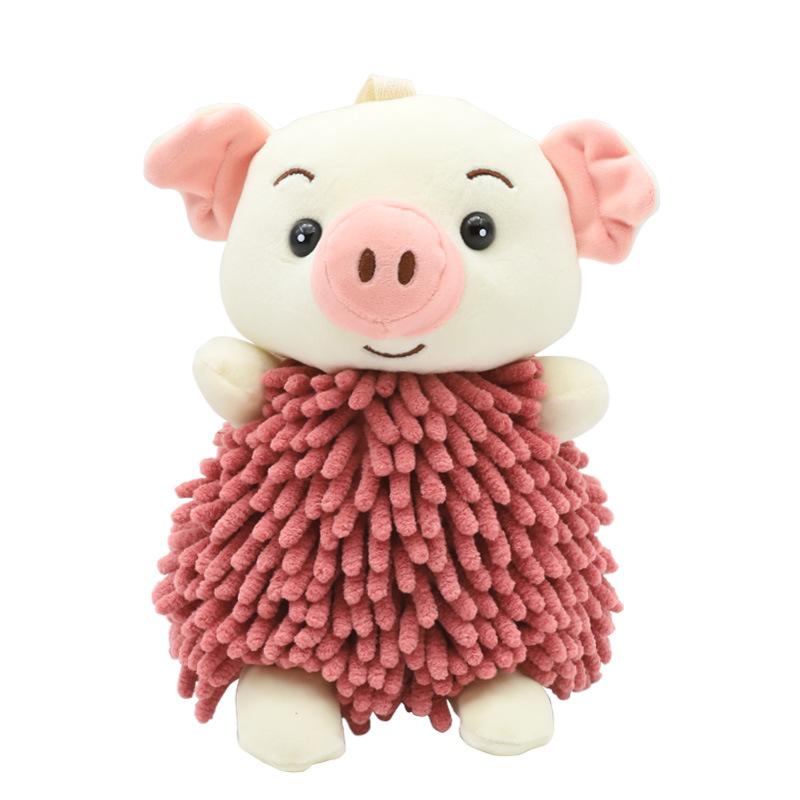 Cartoon Animal Shenier Hand Towel 2-in-1, Children and Adults Thick and Cute Hanging Hand Towel