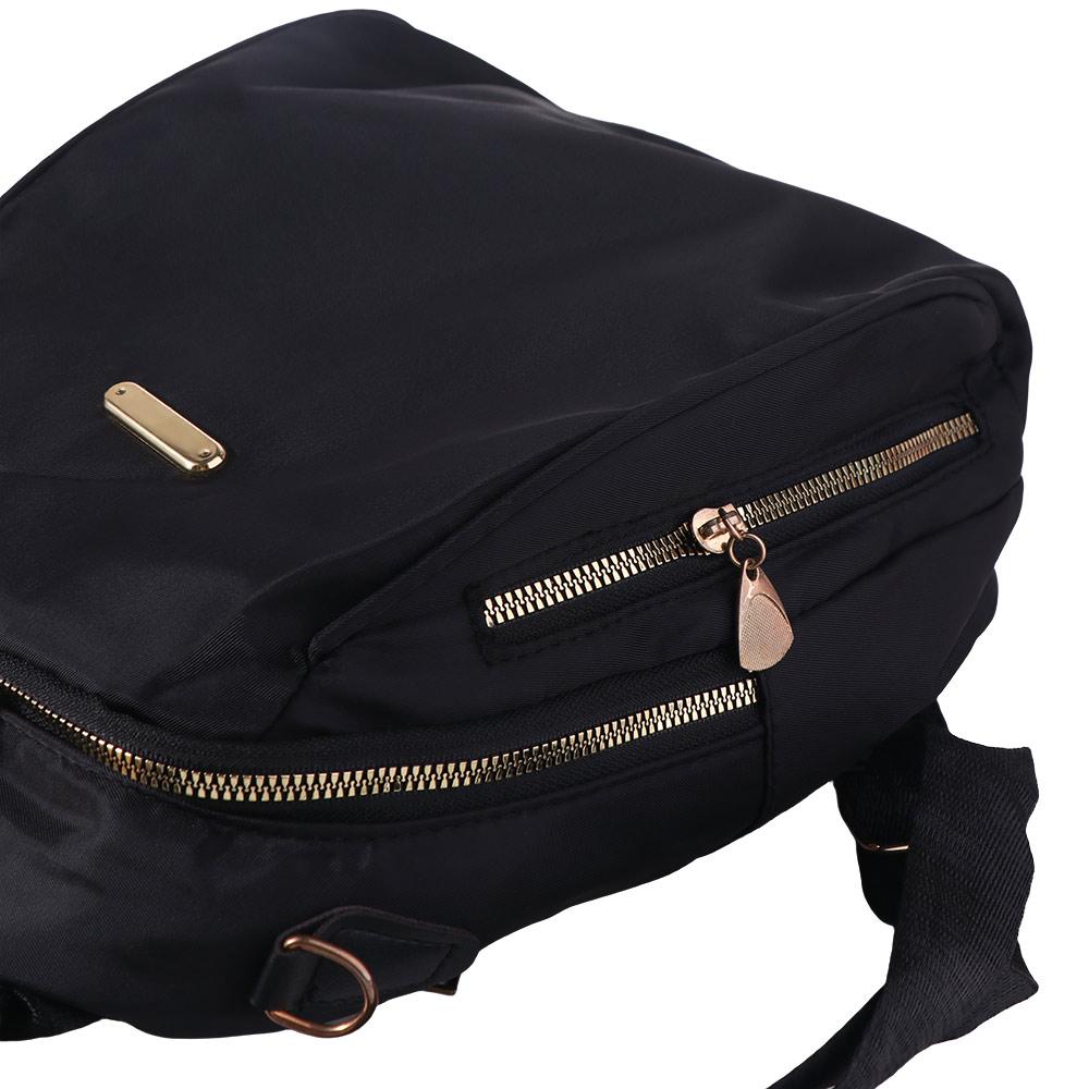 Multi-functional Black Shoulder Bag Small Retro Backpack Korean Style Nylon Backpack Students