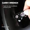 Car Sticker Hot For Ford Car Wheel Tire Valve Caps Cover Wrench KeyChain For Ford Mustang spoiler Shelby GT 350 500 Cobra e Focu