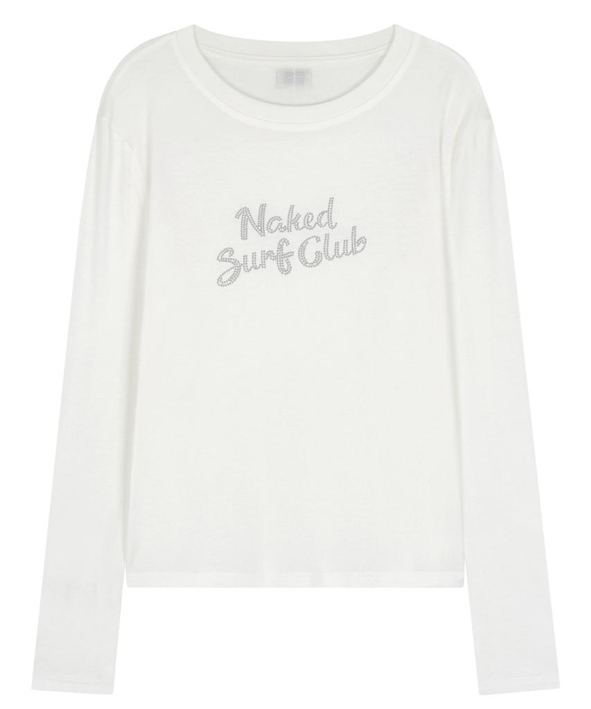 NAKED SURF CLUB Hotfix Logo Round T-Shirt (Ivory)