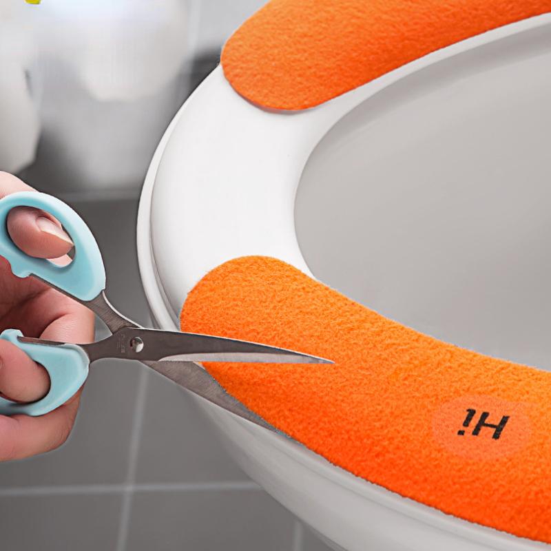 2 шт./комплект универсальный чехол для сиденья унитаза мягкий туалет клейкий коврик для сиденья моющийся подогреватель для ванной комнаты чехол для сиденья подушка