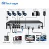 Techage 8CH HD 4MP POE NVR комплект системы видеонаблюдения H.265 цветная ночная уличная аудиозапись IP-камера P2P комплект видеонаблюдения