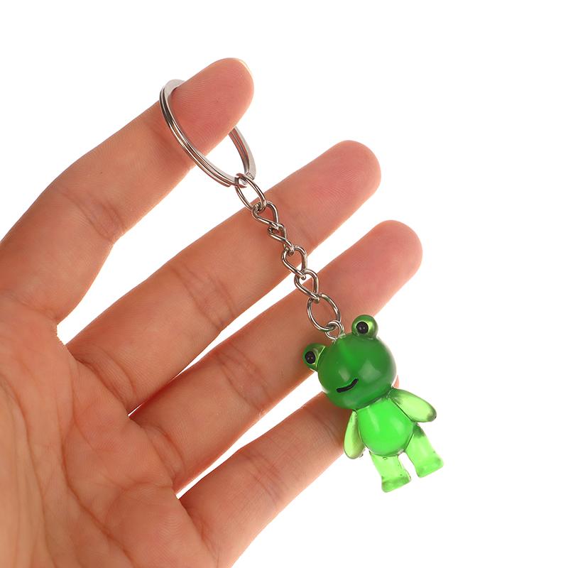 Kawaii мультфильм животные лягушка светящийся брелок креативная девушка сердце светится в темноте брелок сумка кулон автомобиль ключи аксессуары