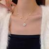 Trendy Light Luxury Pearl Heart Necklace: Versatile Beaded Clavicle Chain for Women's Style