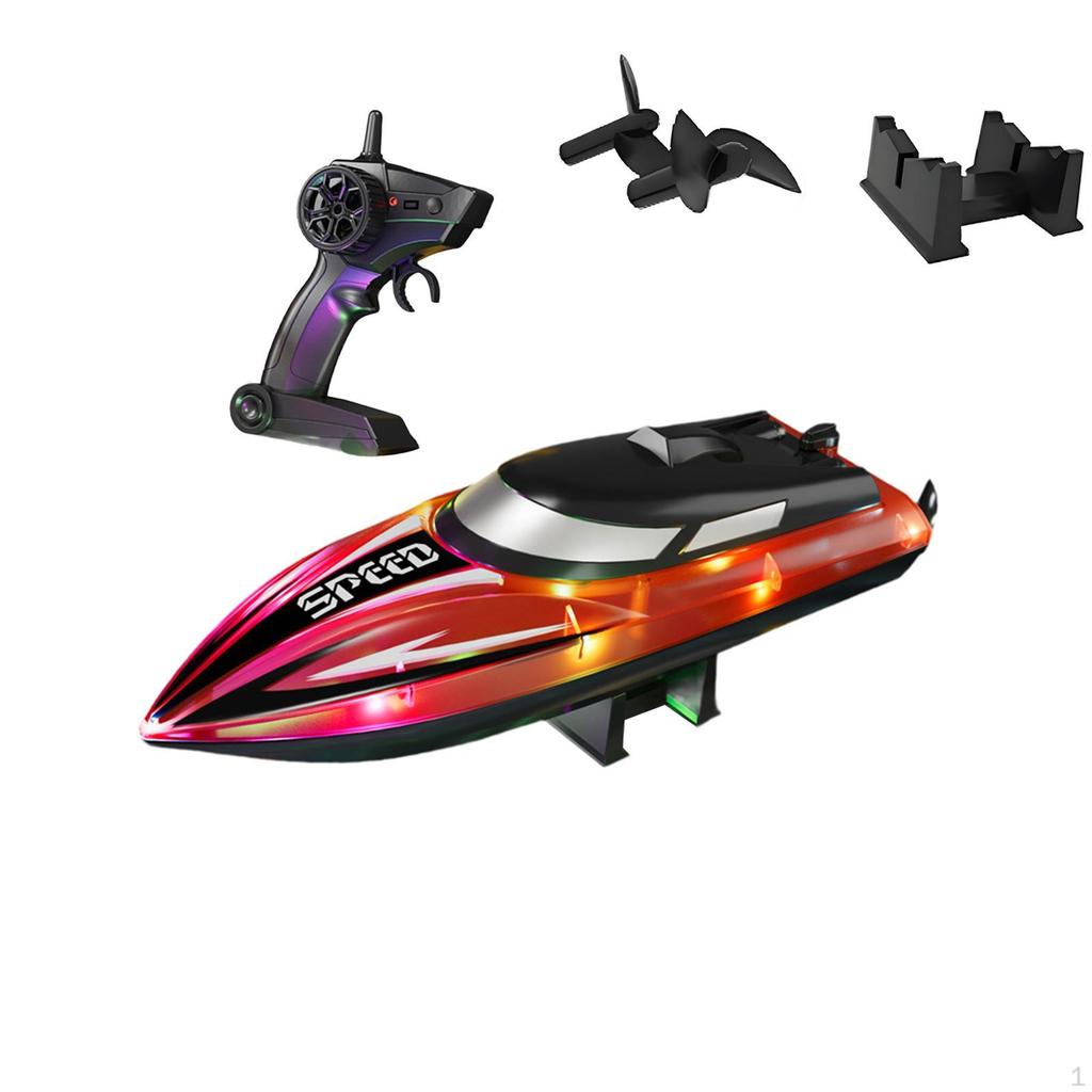 Радиоуправляемая гоночная лодка со световой декорацией, реалистичный катер для озер, подарок для мальчиков и девочек
