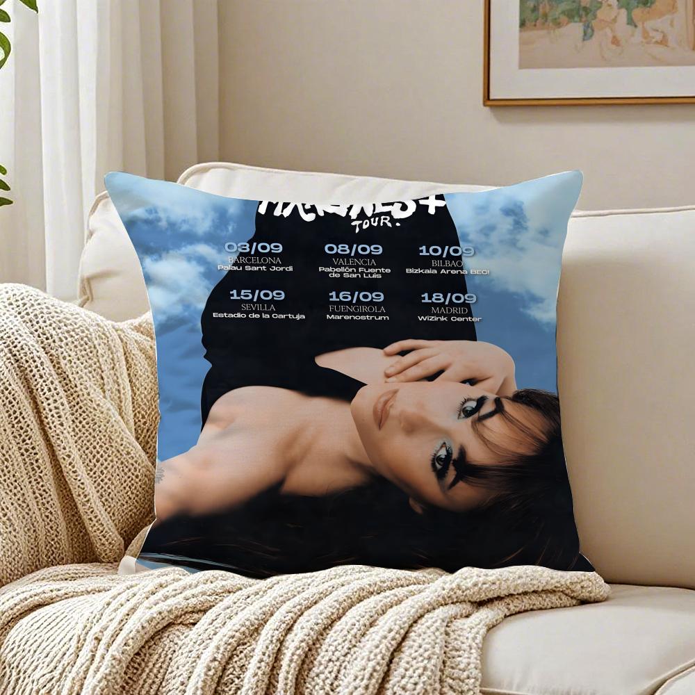 Pop Star Singer AAitana OOcanaS Cushion Cover Linen Pillowcase Soft for Sofa Bed Home Room Decor