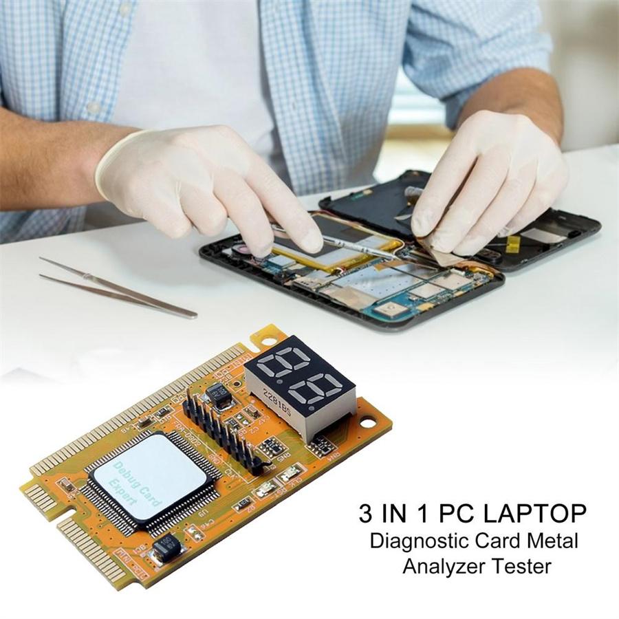 Модуль анализатора для ПК/ноутбука 3-в-1 MINI PCI/MINI PCI-E /LPC, тестовая карта для диагностики, комбинированная отладочная карта для ноутбука, электронная печатная плата