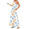 Женское весенне-летнее повседневное модное длинное платье с регулируемыми подтяжками и принтом