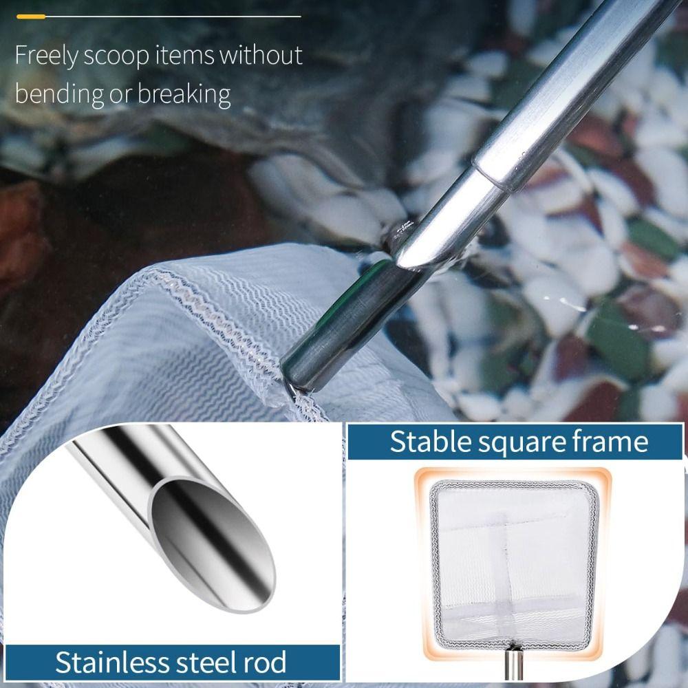 Fine Net Mesh Aquarium Shrimp Net Extendable Skimming Net New Tiny Fish Tank Net Small Ponds