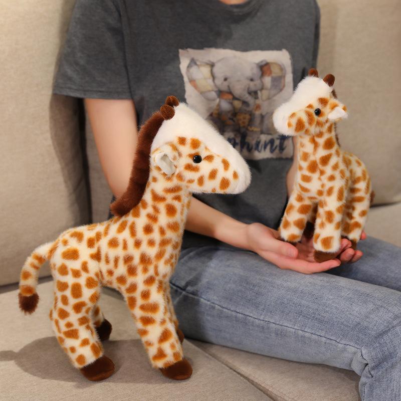 Cute Simulation Giraffe Doll Plush Toy Zoo Deer Doll Children's Company Soothing Doll