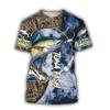 Men Fishing Graphic 3D Print Summer Tops Oversized Tee Shirts Short Sleeve Crewnack Fashion Casual Camisetas